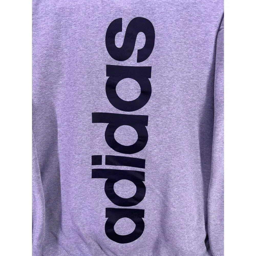 VTG Adidas Originals Big Trefoil logos Gray Hoodie Sz 2XL
